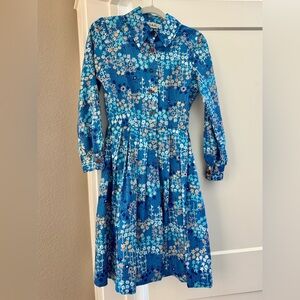 Vintage 60s-70s Floral Long Sleeve Everyday Dress